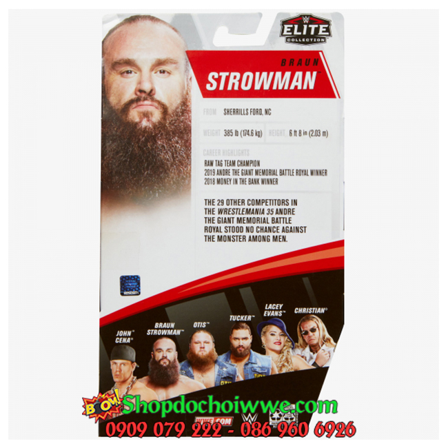 MÔ HÌNH WWE BRAUN STROWMAN - ELITE 76 