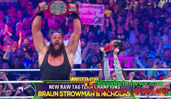 #1 Braun Strowman và Nicholas đấu với Cesaro và Sheamus (WrestleMania 34)